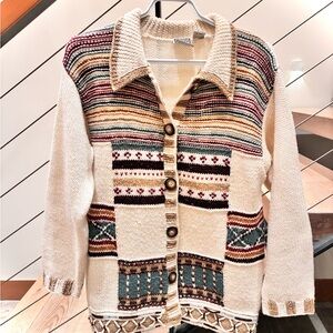 Russ Sport Cream Cardigan - vintage